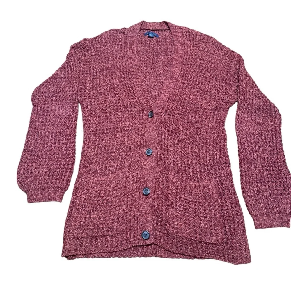 American Eagle Outfitters| Oversized Button Up Cardigan in Rust | Sz S